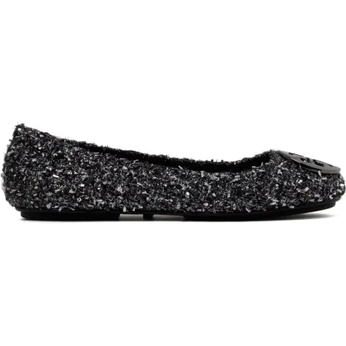 Silver Confetti Dancer Flat Shoes , female, Sizes: 3 UK, 5 UK, 4 UK - TORY BURCH - Modalova