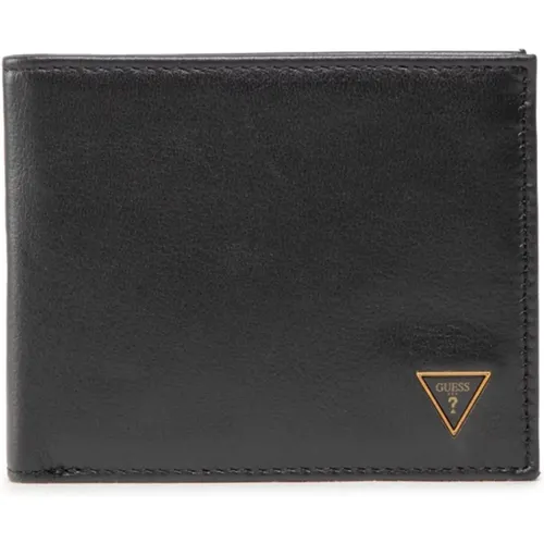 Leather Wallet/Card Holder - , male, Sizes: ONE SIZE - Guess - Modalova