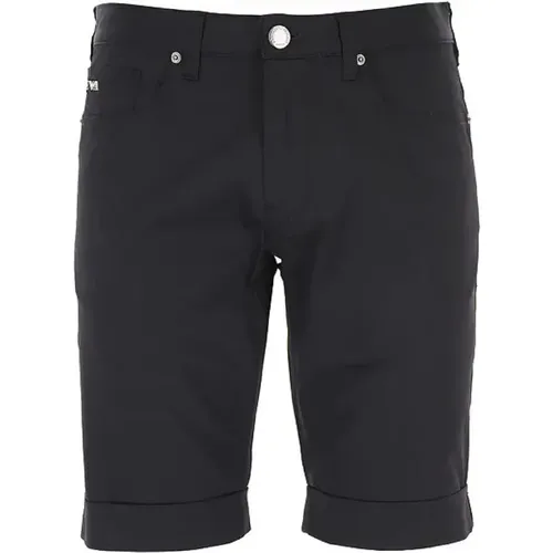 Schwarze Baumwoll-Shorts mit 5 Taschen - Emporio Armani - Modalova
