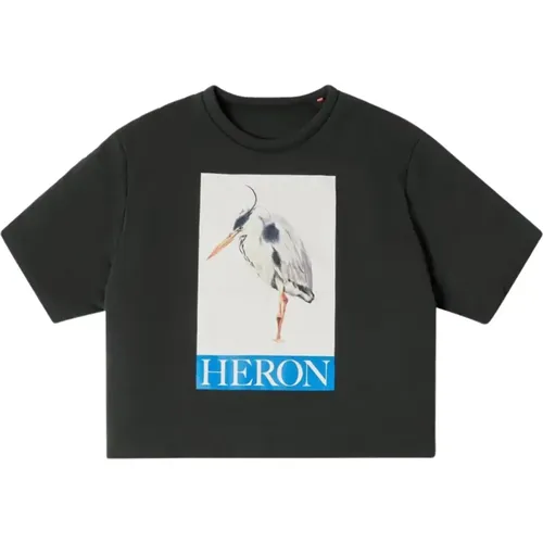 Bird Painted T-Shirt , male, Sizes: L, M - Heron Preston - Modalova