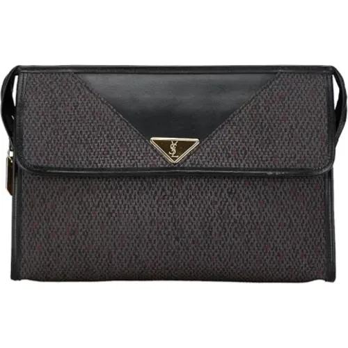 Pre-owned Leather clutches , female, Sizes: ONE SIZE - Yves Saint Laurent Vintage - Modalova