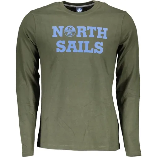 Long Sleeve T-Shirt with Logo Print , male, Sizes: 3XL, 2XL - North Sails - Modalova