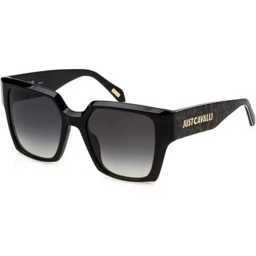 Schwarze Rauchverlauf-Sonnenbrille , Damen, Größe: 53 MM - Just Cavalli - Modalova