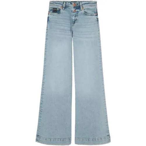 Wide Leg Denim Jeans , female, Sizes: W28 - Versace Jeans Couture - Modalova