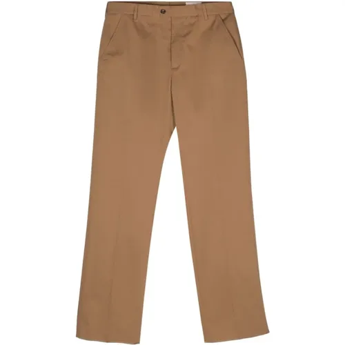 Cotton Gabardine Straight Leg Trousers , male, Sizes: M - alexander mcqueen - Modalova