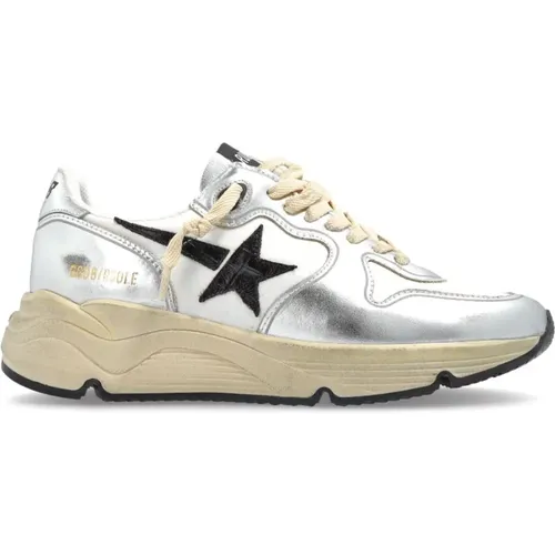 Metallic Panel Lace-Up Sneakers , Damen, Größe: 37 EU - Golden Goose - Modalova