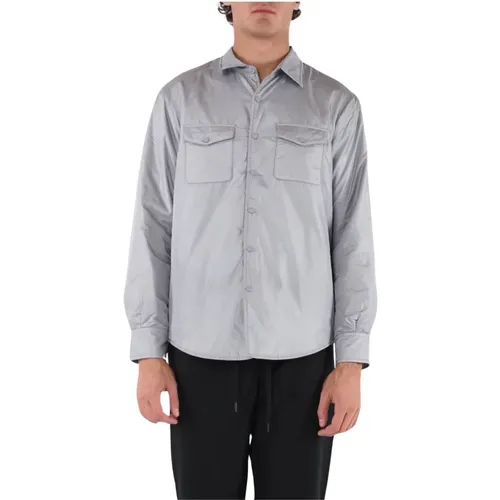 Nylon Shirt with Front Snap Buttons , male, Sizes: XL, M - Aspesi - Modalova