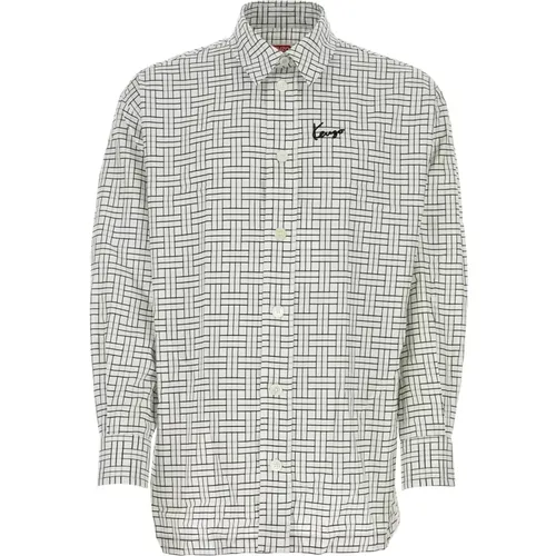 Oversized Weave Shirt , Herren, Größe: M - Kenzo - Modalova