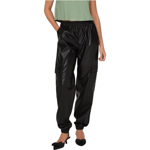 Cargo Lederhose für Damen , Damen, Größe: XS - Only - Modalova