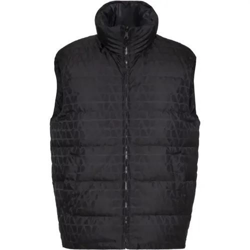 Midnight Blue Iconographe Down Jacket , male, Sizes: L, M, XL - Valentino Garavani - Modalova