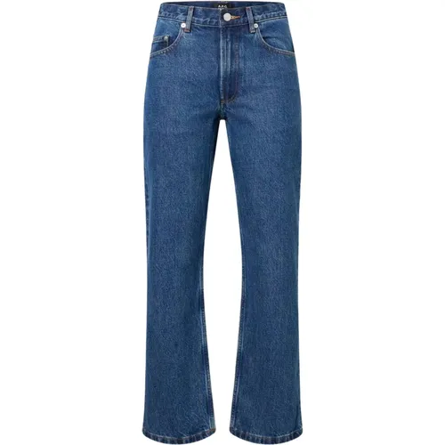 Indigo Delave Straight Leg High Rise Jeans , Damen, Größe: W26 - A.p.c. - Modalova