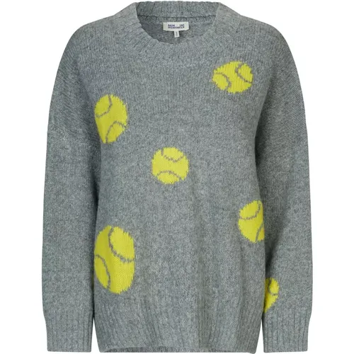 Tennis Print Strickpullover , Damen, Größe: M - BAUM UND PFERDGARTEN - Modalova