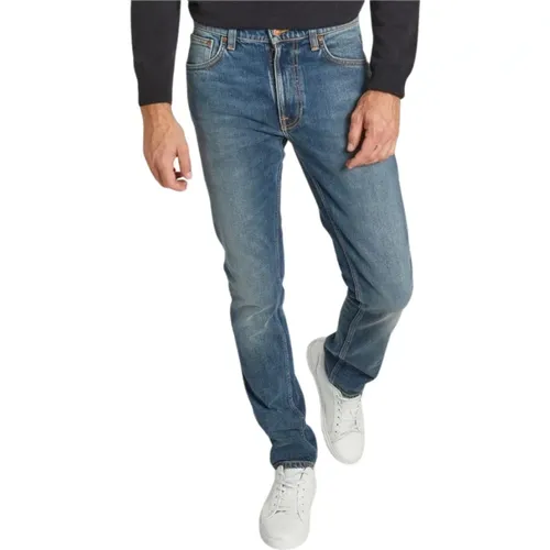 Komfort Stretch Slim Fit Jeans , Herren, Größe: W31 - Nudie Jeans - Modalova