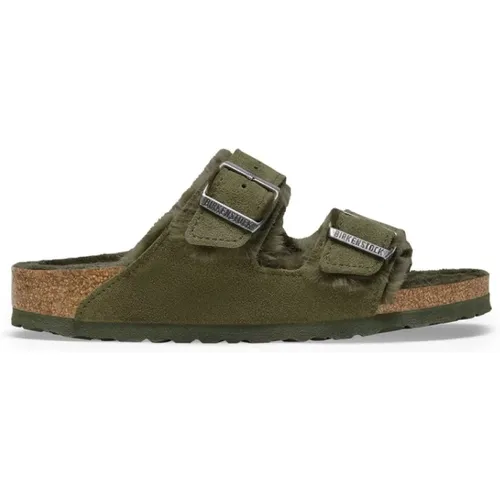 Shearling Arizona Sandalen , Herren, Größe: 37 EU - Birkenstock - Modalova