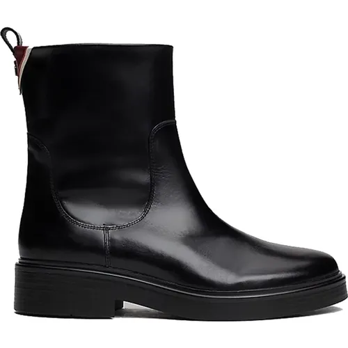 Premium Leather Low Boot , female, Sizes: 3 UK, 6 UK, 5 UK, 8 UK, 7 UK, 4 UK - Tommy Hilfiger - Modalova