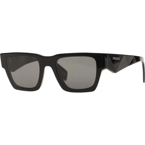 Geometric Sunglasses with Dark Grey Lenses , male, Sizes: ONE SIZE - Prada - Modalova