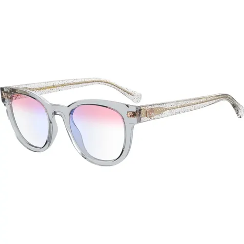 Glitter Grey/Pink Blue Light Brillengestelle , Damen, Größe: 48 MM - Chiara Ferragni Collection - Modalova