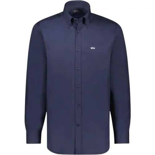 Cotton Poplin Shirt Clore C0P3001 , male, Sizes: L, 4XL, XL - PAUL & SHARK - Modalova