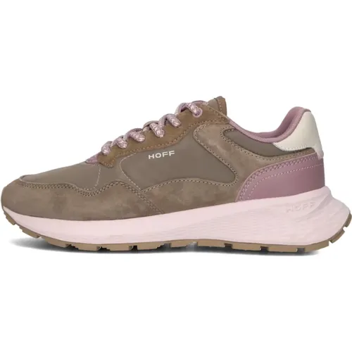 Taupe Wildleder Low Top Sneakers , Damen, Größe: 38 EU - Hoff - Modalova