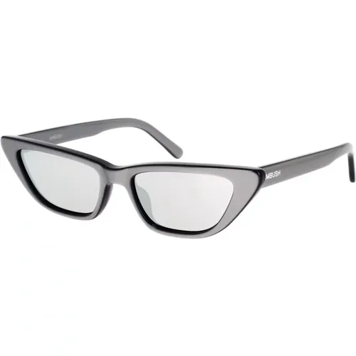 Bold Silver Cat-Eye Sunglasses , female, Sizes: 53 MM - Ambush - Modalova