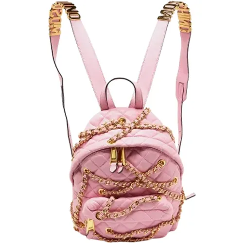 Pre-owned Fabric backpacks , female, Sizes: ONE SIZE - Moschino Pre-Owned - Modalova