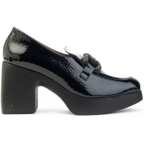 Schwarzer Bedruckter Lack Tucson Loafer , Damen, Größe: 38 EU - Wonders - Modalova