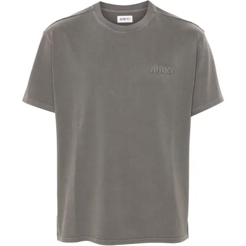 Classic Grey Cotton T-shirts and Polos , male, Sizes: M, 2XL, XL, L - Autry - Modalova