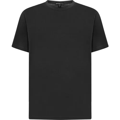 Graues Crewneck T-Shirt für Männer , Herren, Größe: S - James Perse - Modalova