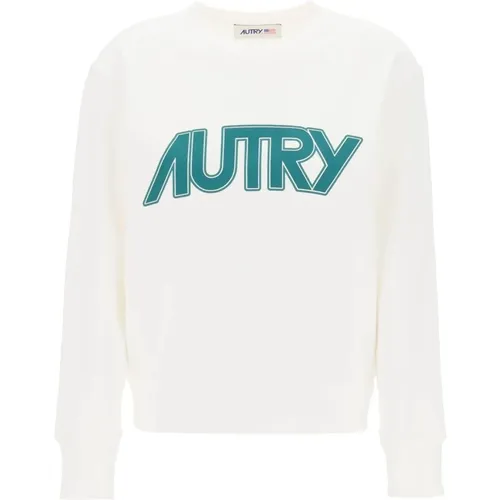 Sweatshirt With Maxi Logo Print , female, Sizes: S, XS - Autry - Modalova