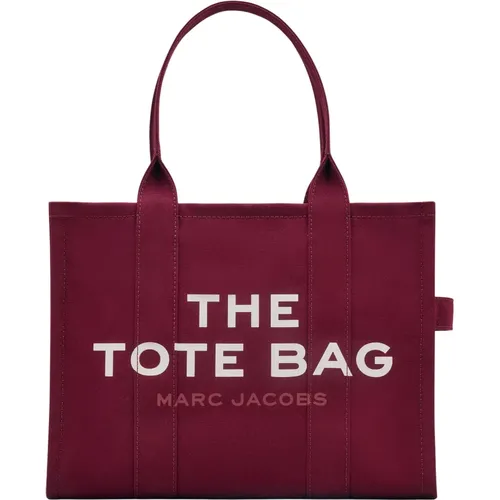 Canvas Tote Bag Burgundy Large Stylish , female, Sizes: ONE SIZE - Marc Jacobs - Modalova