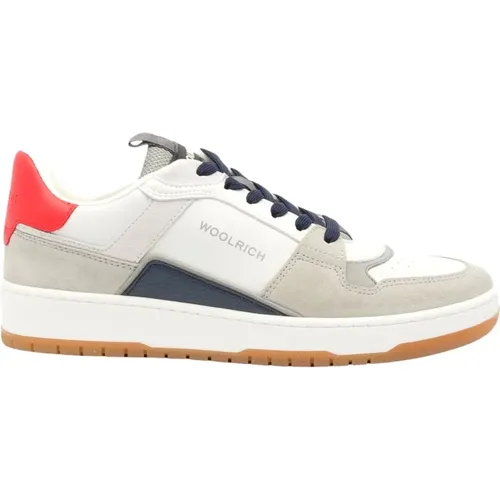 Low Gray Suede Sneakers Red Sole , male, Sizes: 10 UK, 6 UK, 5 UK, 12 UK, 8 UK, 11 UK, 7 UK, 9 UK - Woolrich - Modalova