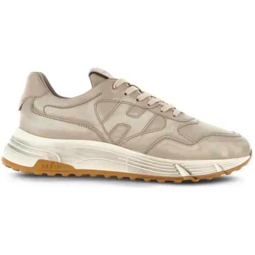 Flat Leather Sneakers , male, Sizes: 6 1/2 UK - Hogan - Modalova