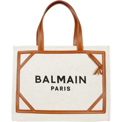 Chic Canvas Tote Bag , female, Sizes: ONE SIZE - Balmain - Modalova