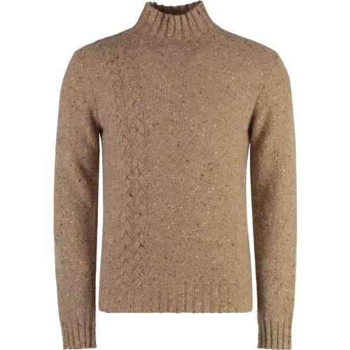 Heather Cashmere Turtleneck Sweater , Herren, Größe: 2XL - Malo - Modalova