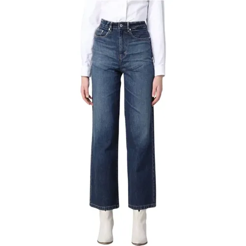 Hoch taillierte Indigo Denim Jeans , Damen, Größe: W25 - Kenzo - Modalova