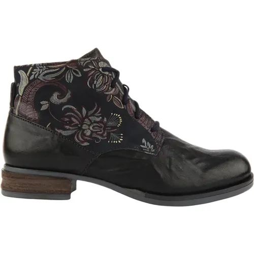 Floral Panel Ankle Boots in Navy , female, Sizes: 7 UK, 3 UK - Josef Seibel - Modalova