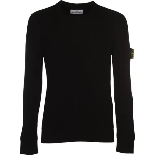 Schwarze Sweaters - Maglia , Herren, Größe: 2XL - Stone Island - Modalova