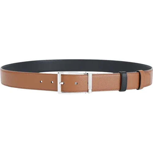 Leather Belt with Metallic Buckle , male, Sizes: 100 CM - Dunhill - Modalova