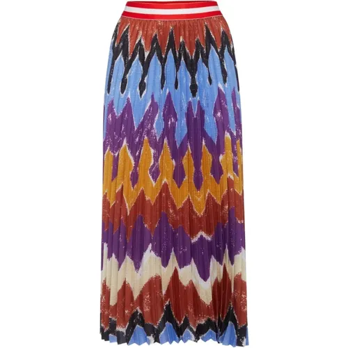 Abstract Print Midi Pleated Skirt , female, Sizes: S, L, XS, M - Stella Jean - Modalova