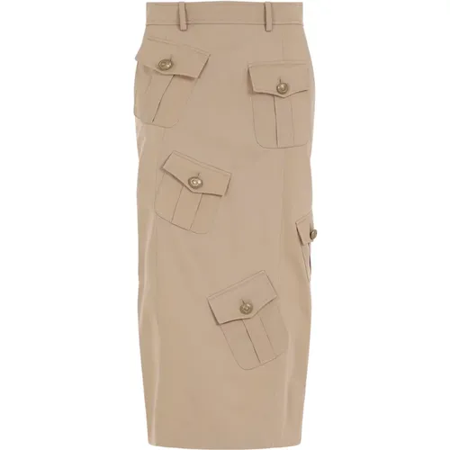 Beige Pencil Skirt Moschino - Moschino - Modalova