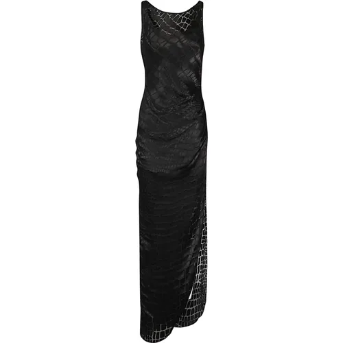 Devore Croc Dress , female, Sizes: XS, S - Blumarine - Modalova