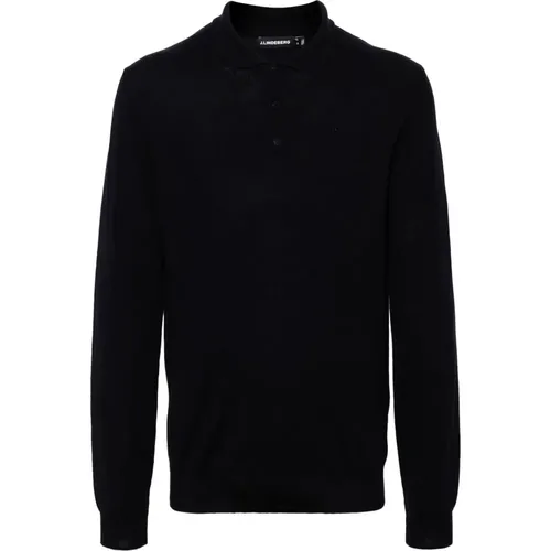 Merino Long Sleeve Polo Shirt , male, Sizes: L, XL - J.LINDEBERG - Modalova