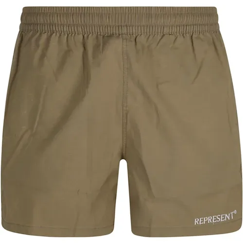 Cotton Blend Shorts with Elastic Waistband , male, Sizes: S - Represent - Modalova