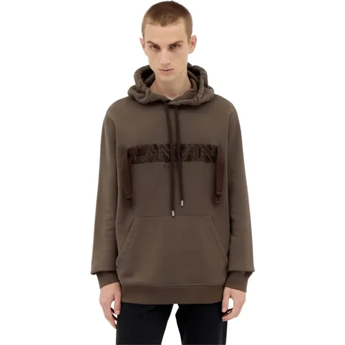 Cotton Fleece Hooded Sweatshirt , male, Sizes: S, L, XL, M - Lanvin - Modalova