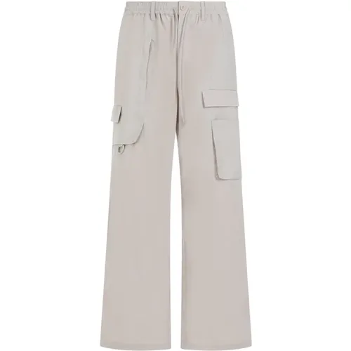 Brown Crinkle Nylon Pants , male, Sizes: L, S, M - Y-3 - Modalova