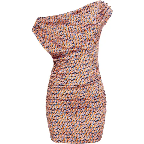 OffShoulder Draped Dress in Groovy Print , female, Sizes: S, XS, M, L - Jaaf - Modalova