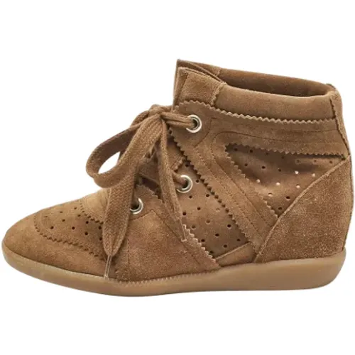 Pre-owned Suede sneakers , female, Sizes: 3 UK - Isabel Marant Pre-owned - Modalova