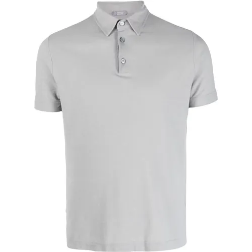 Light Grey T-shirts and Polos , male, Sizes: 2XL, M, XL - Zanone - Modalova