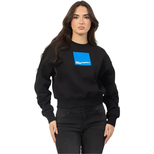 Pullover Schwarz , Damen, Größe: L - Karl Lagerfeld - Modalova