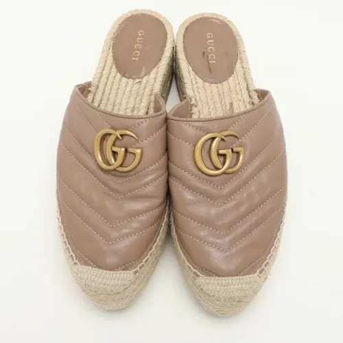 Pre-owned Leather flats , female, Sizes: 4 1/2 UK - Gucci Vintage - Modalova